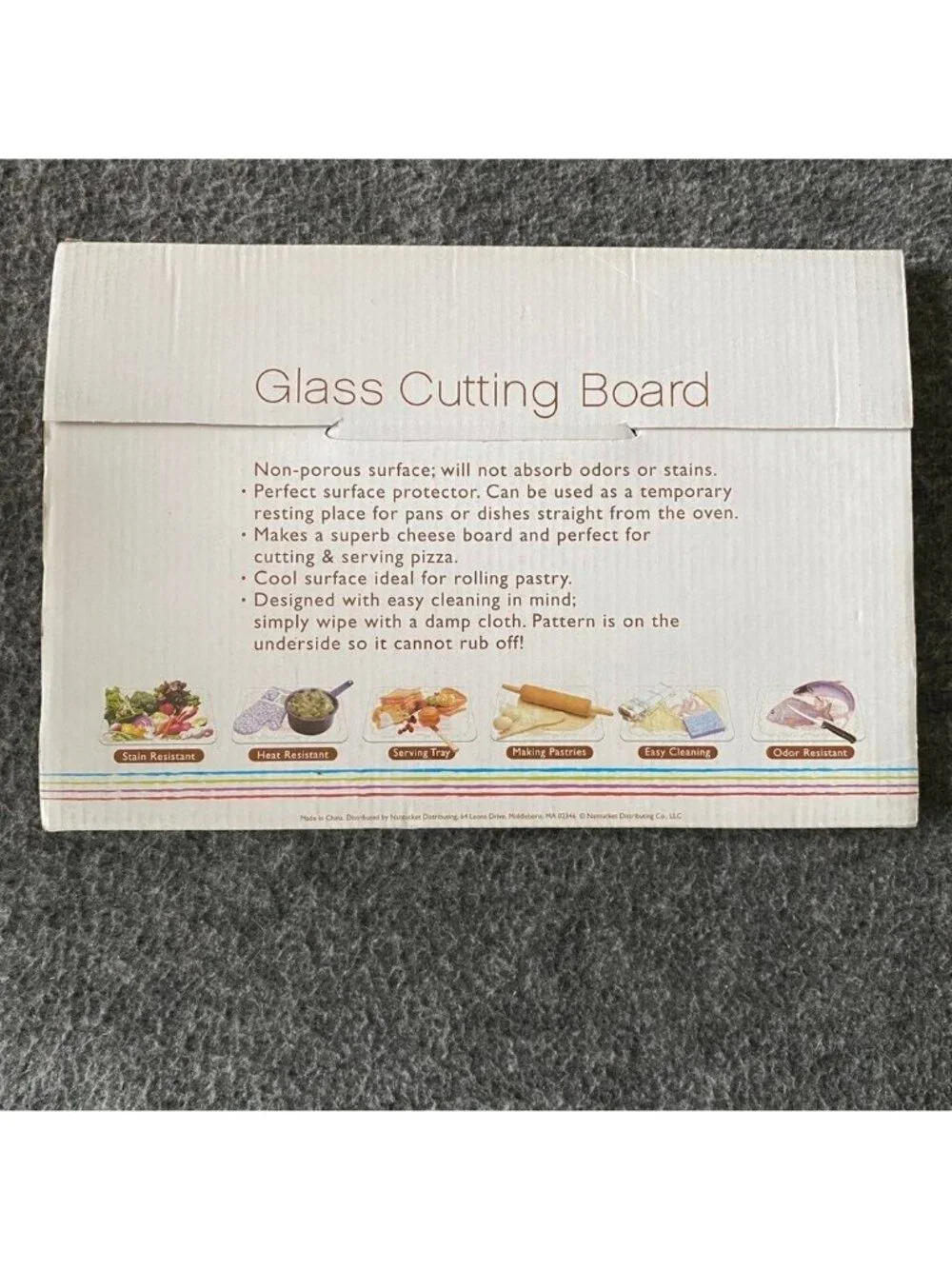 Christmas Tree Shop Holiday Tempered Glass Cutting Board  12 x8